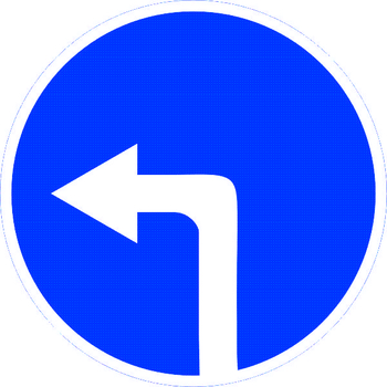 Знак 4.1.3 движение налево - Дорожные знаки - Предписывающие знаки - vektorb.ru